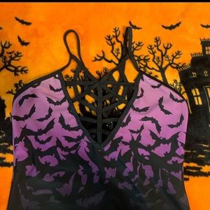 Purple and black bats one piece